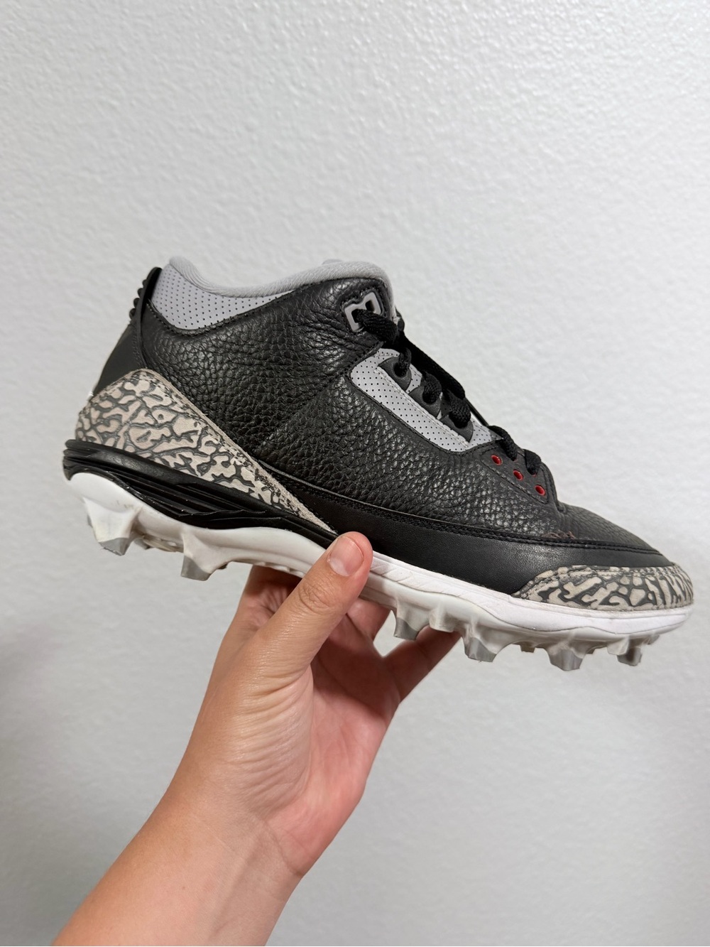 Jordan retro 3 black cement cleats